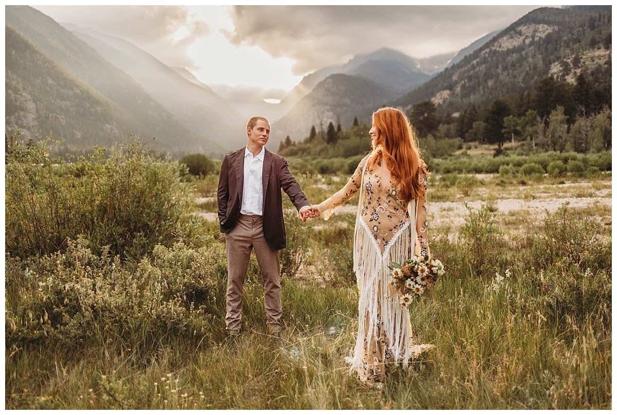 Reasons To Elope, rocky mountain elopement, bride and groom in rocky moutains, rocky mountains elopement, boho elopement rocky mountain