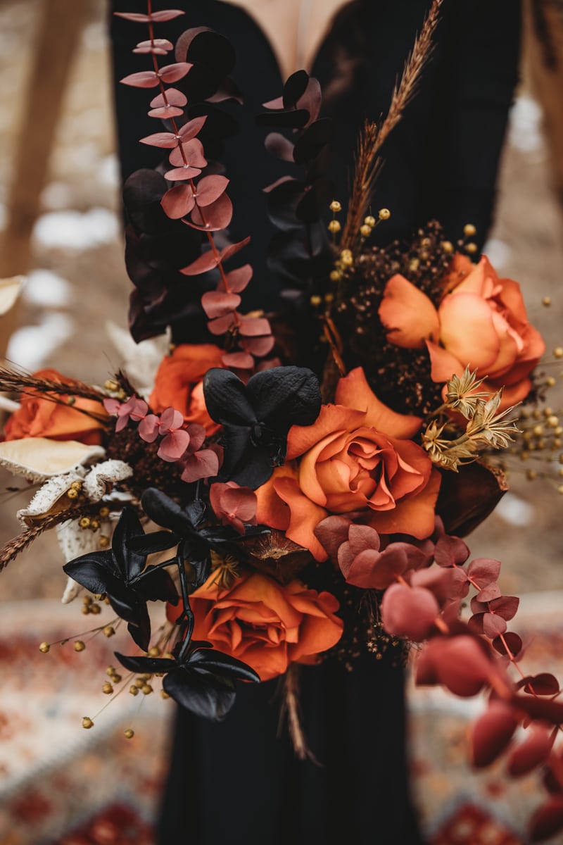 Wedding and Elopement Photography, a floral bouquet is displayed