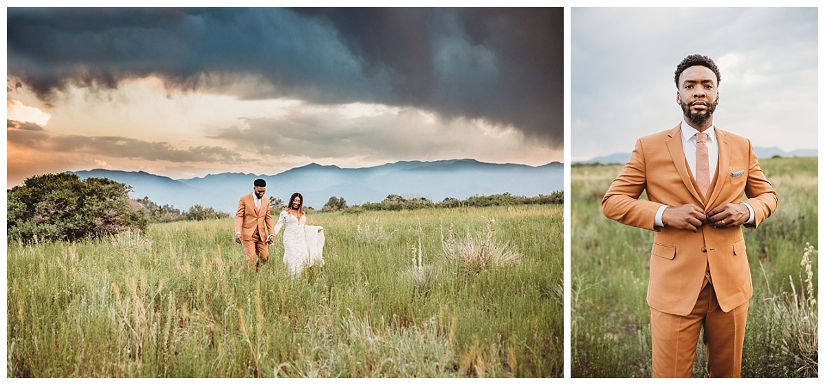 How To Elope In Colorado Springs, bride and groom walking in palmer park