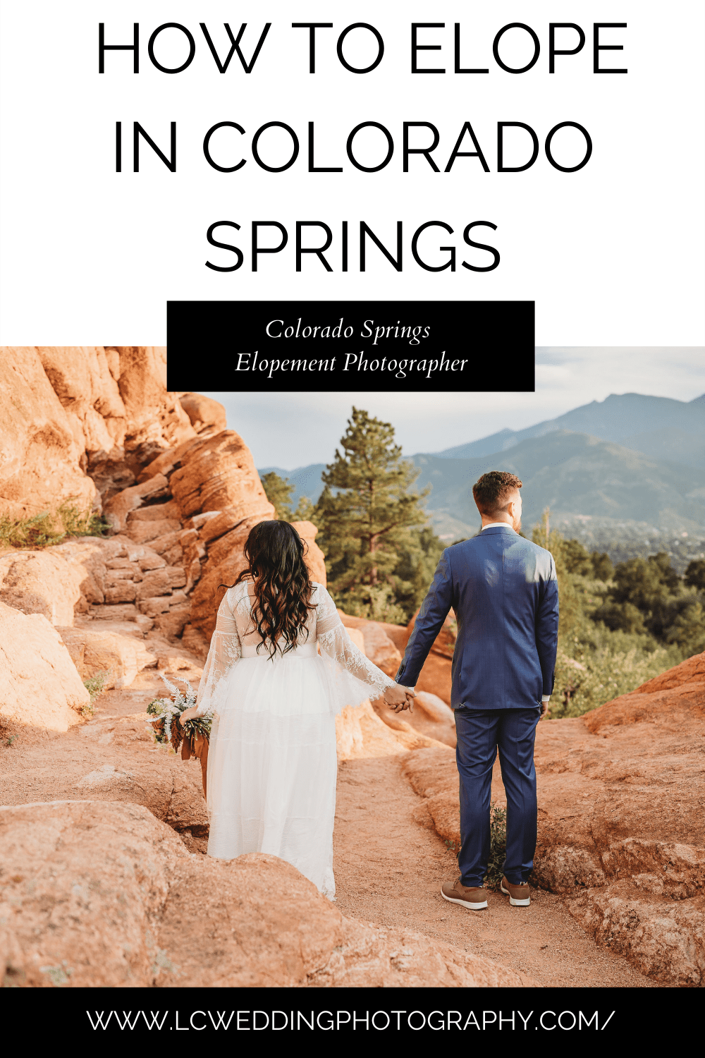How To Elope In Colorado Springs, couple holding hands in garden of the gods