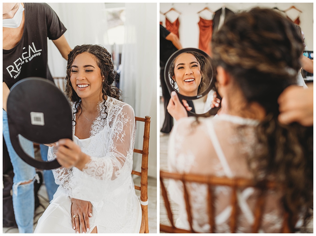getting ready photos, wedding day gettting ready, natural bride, natural wedding hairstyle, curly hair wedding updo
