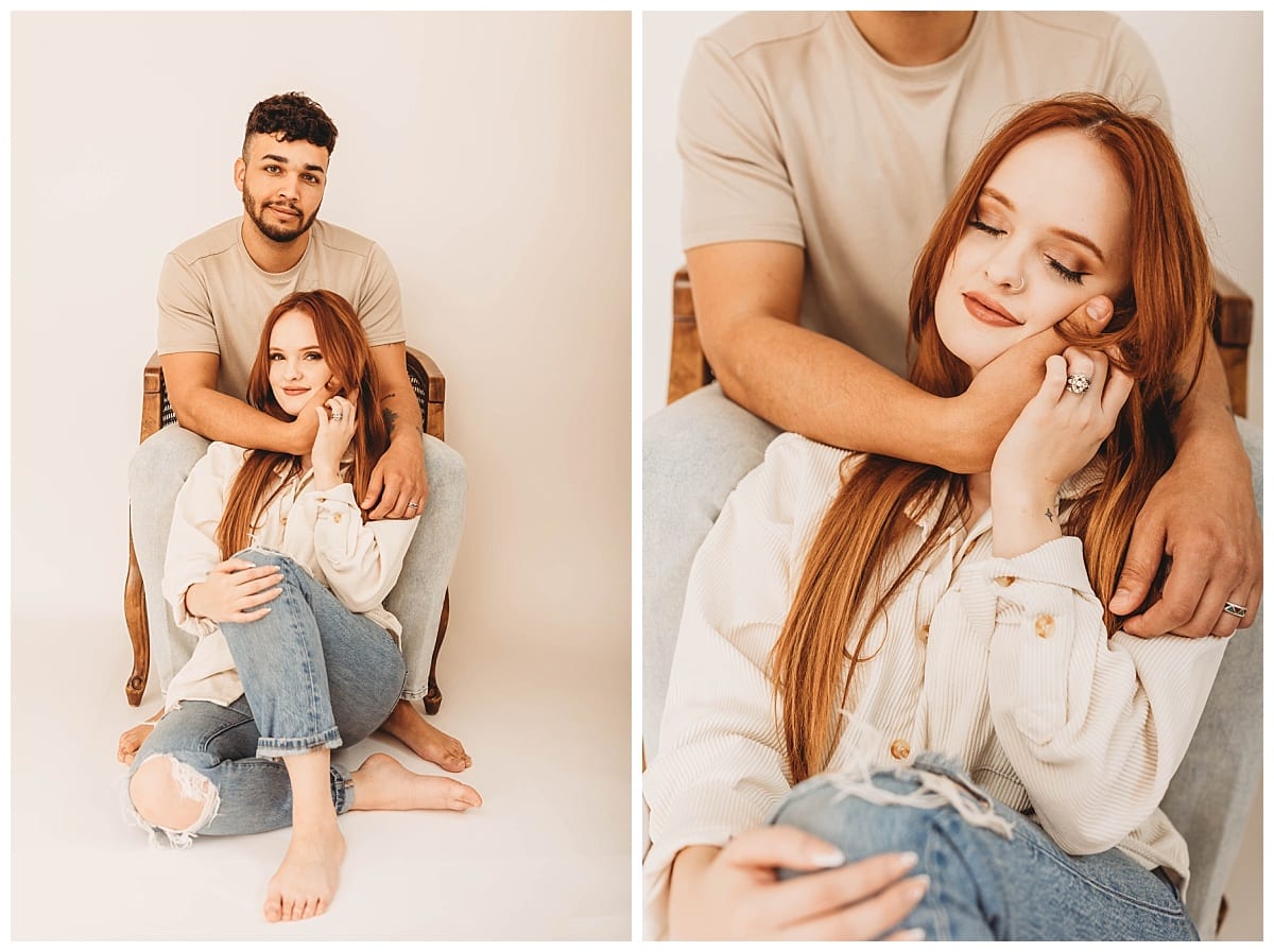 couples studio photoshoot, editorial couples shoot
