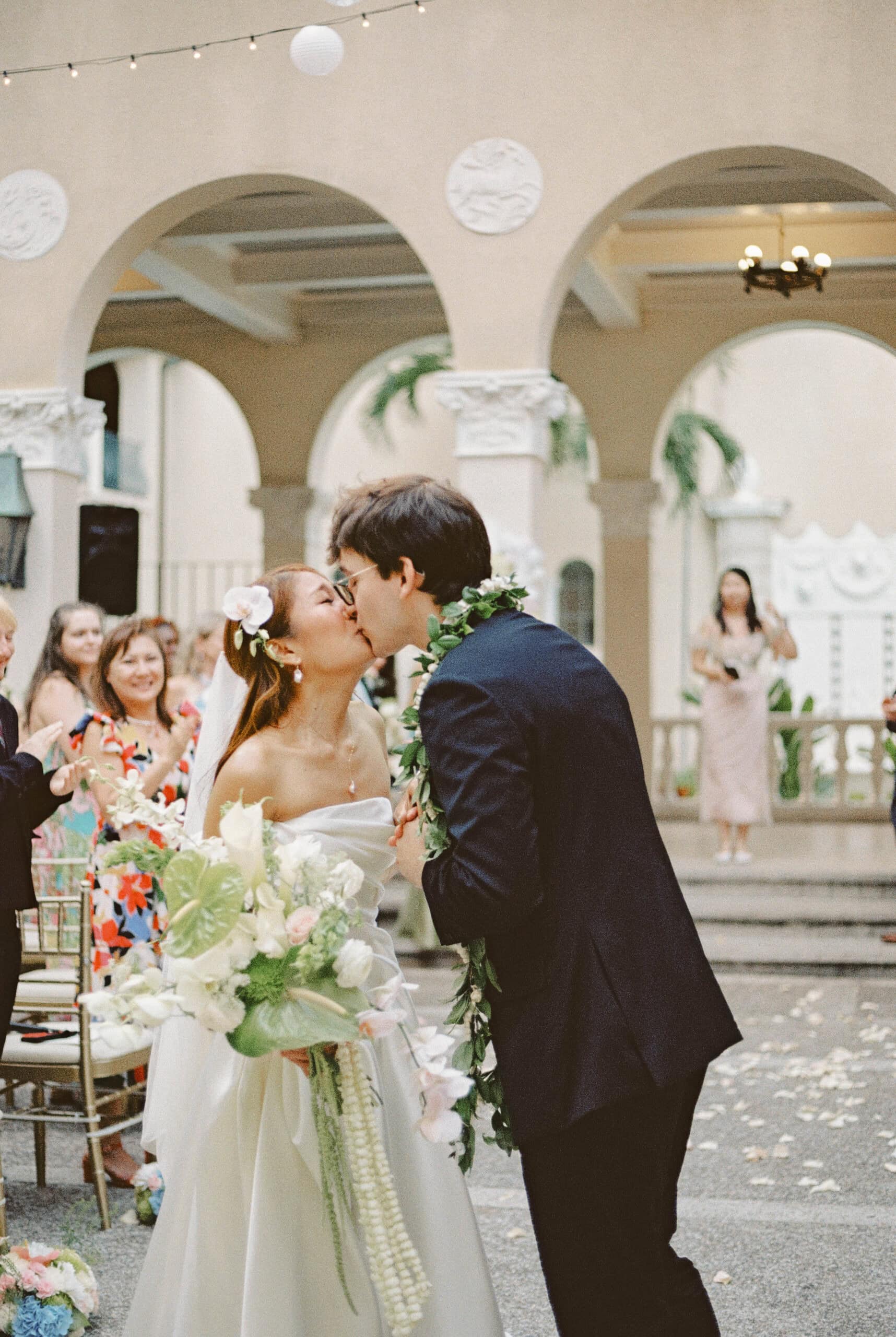 A wedding ceremony at an Oahu wedding venue