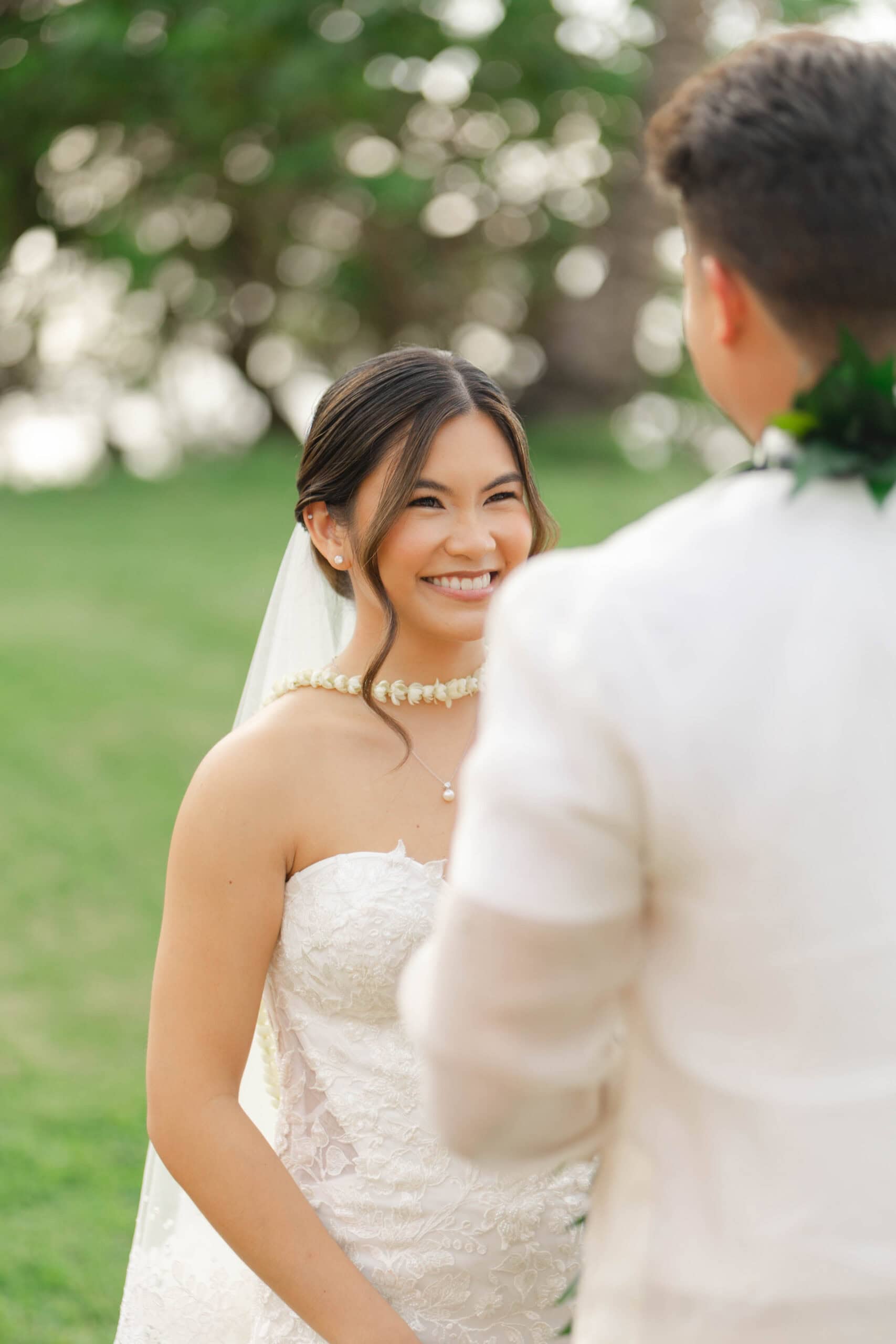 A bride during her wedding ceremony