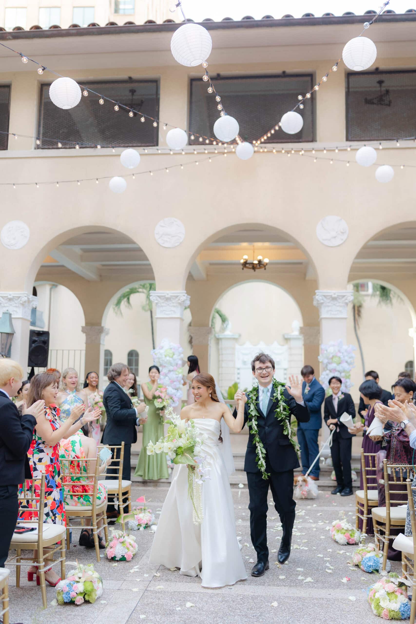 A wedding ceremony at an Oahu wedding venue