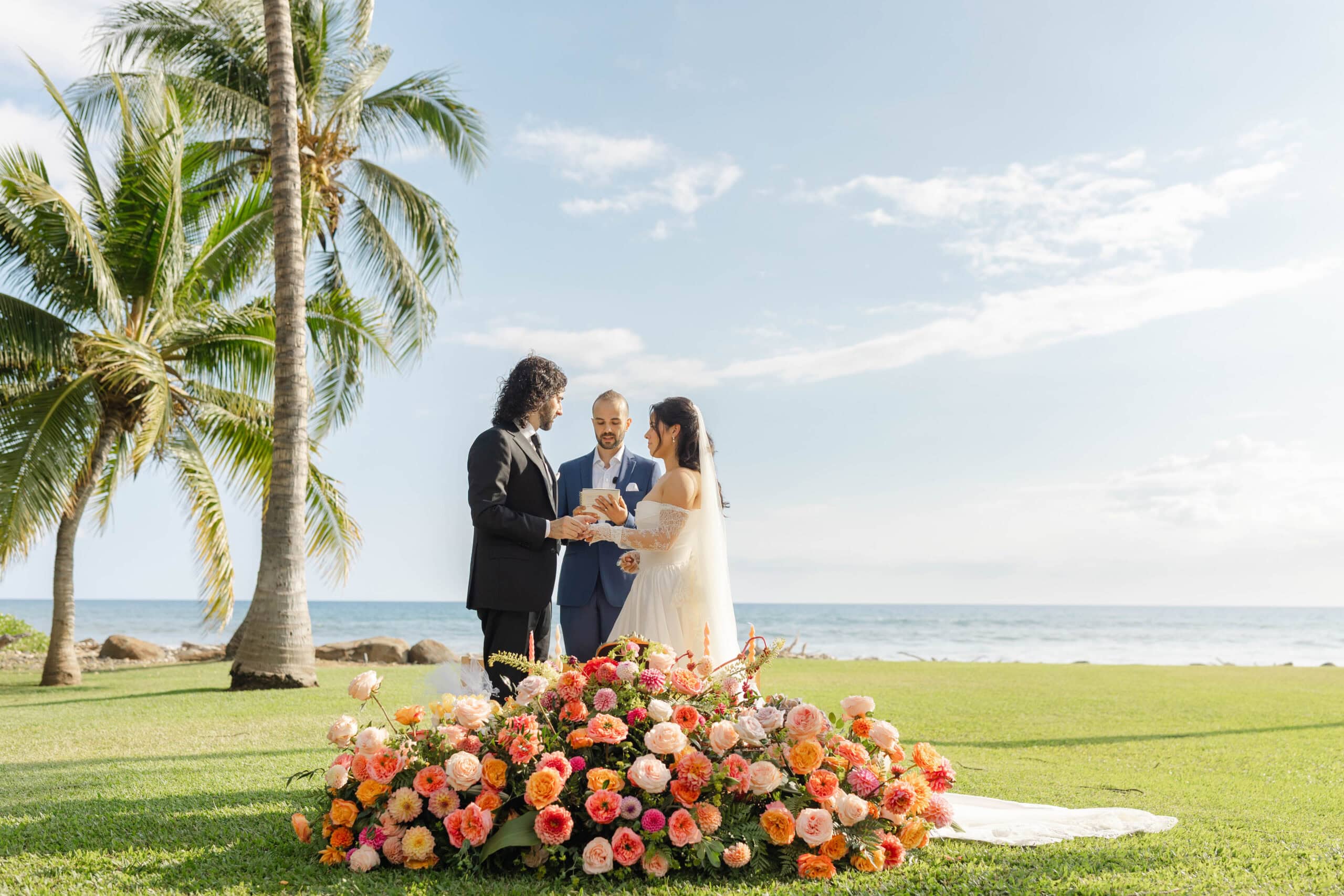 A wedding ceremony at Olowalu Plantation House
