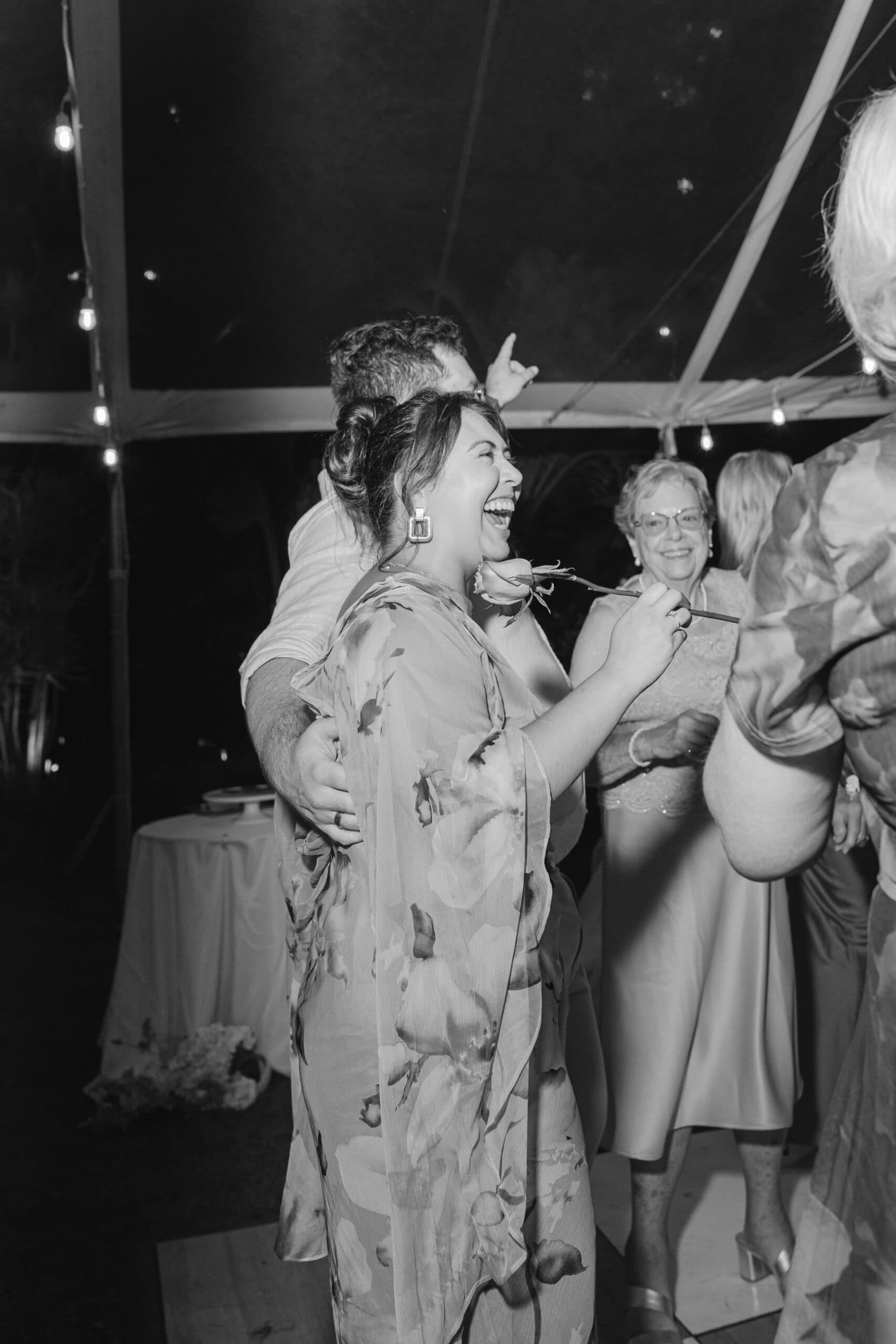 Guests at a wedding reception