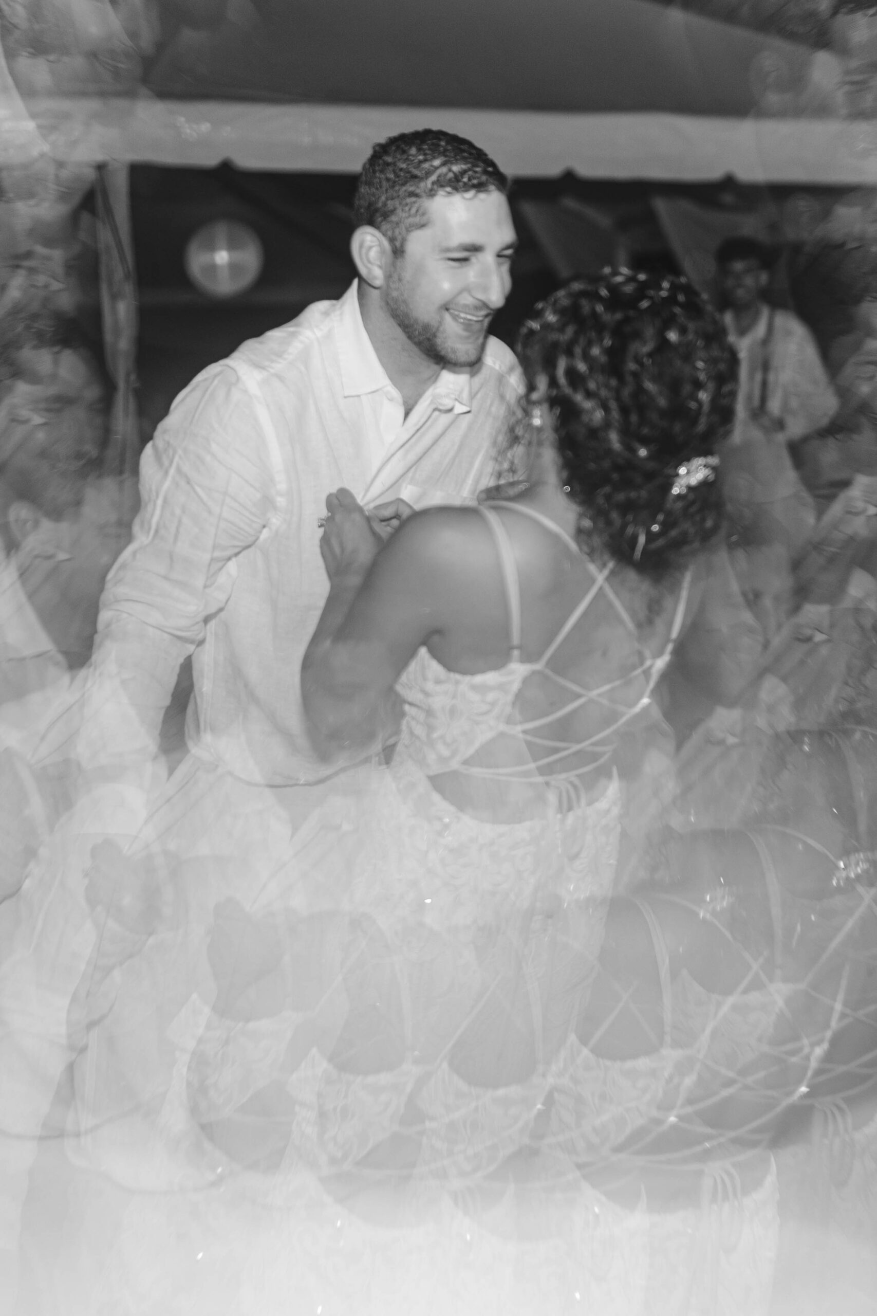 Guests at a wedding reception