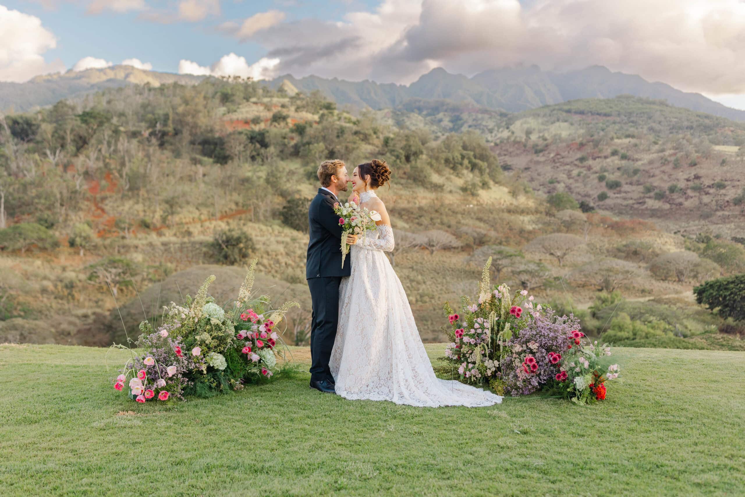 a bride and groom at a napa valley wedding venue