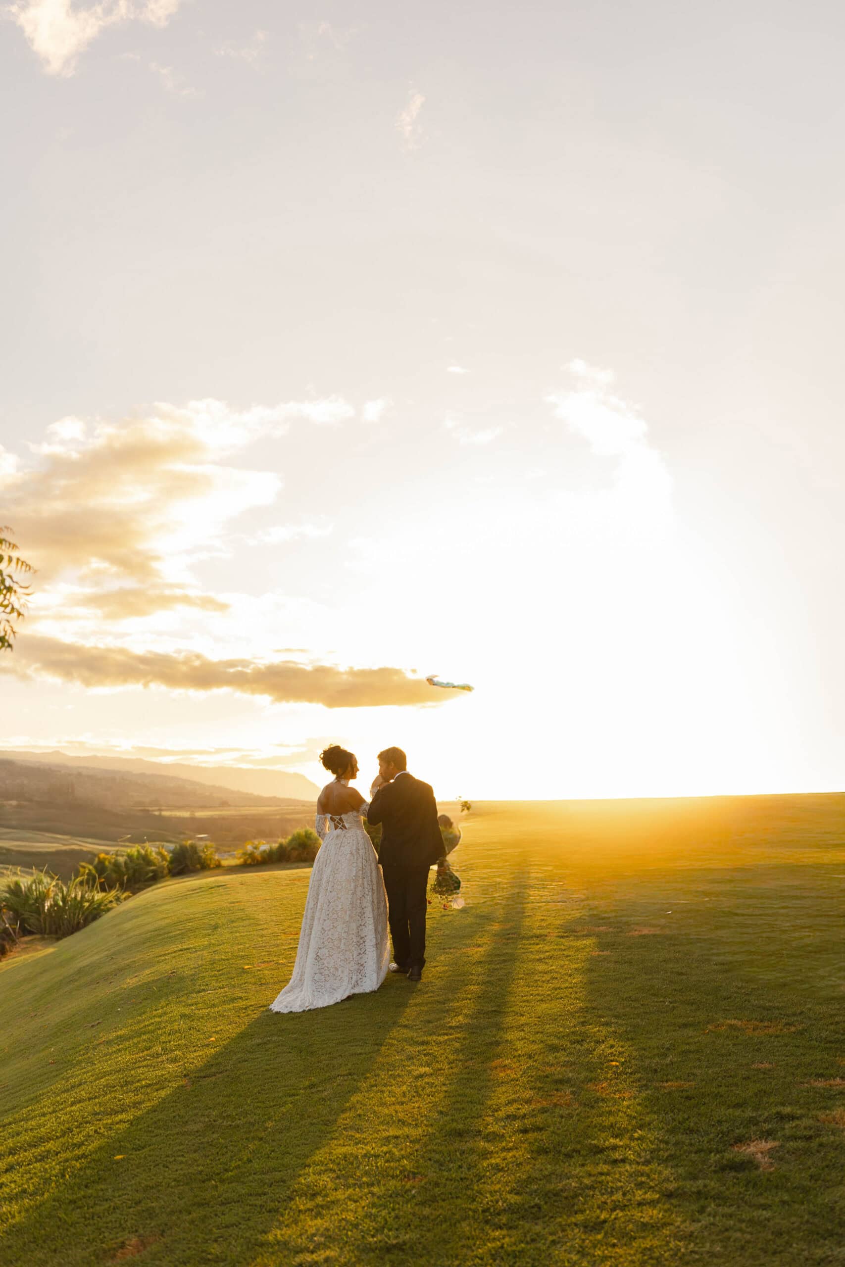A bride and groom at their Napa Valley wedding venue